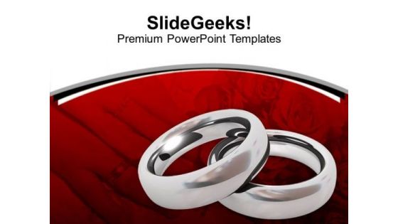 Platinum Rings Love Wedding PowerPoint Templates Ppt Backgrounds For Slides 0313