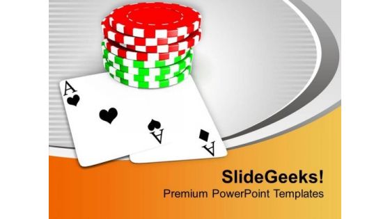 Play Cards And Poker In Casino PowerPoint Templates Ppt Backgrounds For Slides 0513