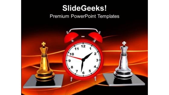 Play Chess With Time Limits PowerPoint Templates Ppt Backgrounds For Slides 0513