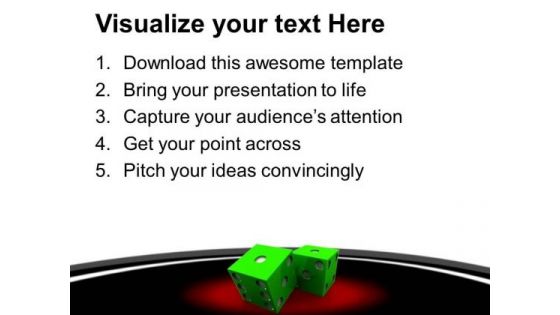 Play Poker In Casino PowerPoint Templates Ppt Backgrounds For Slides 0413