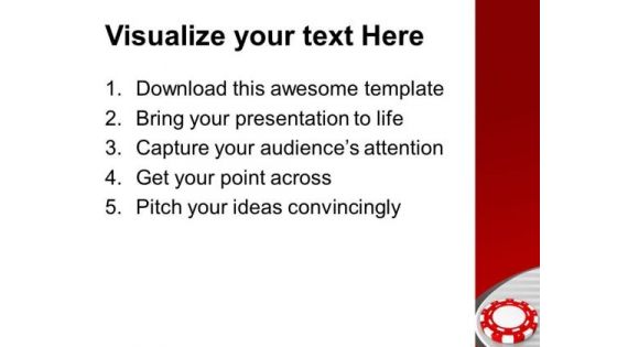 Play The Poker Casino Theme PowerPoint Templates Ppt Backgrounds For Slides 0513