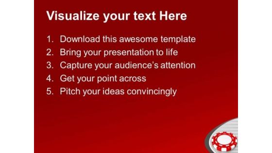Play The Poker Casino Theme PowerPoint Templates Ppt Backgrounds For Slides 0513