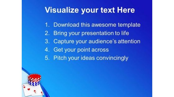 Play The Poker Game In Casino PowerPoint Templates Ppt Backgrounds For Slides 0413