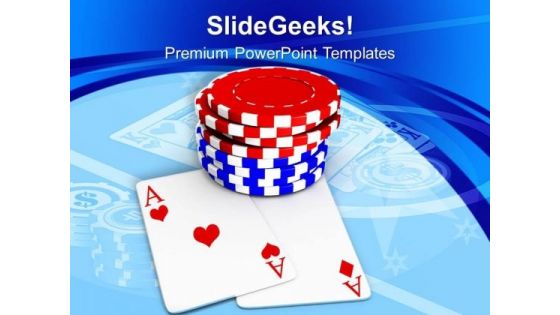 Play The Poker Game In Casino PowerPoint Templates Ppt Backgrounds For Slides 0413