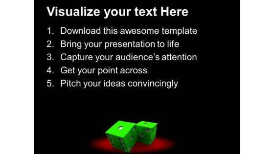 Play With Dices Game PowerPoint Templates Ppt Backgrounds For Slides 0413