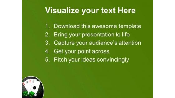 Playing Card With Dices Business PowerPoint Templates Ppt Backgrounds For Slides 0413