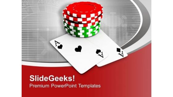 Playing Cards And Poker Chips Game PowerPoint Templates Ppt Backgrounds For Slides 0313