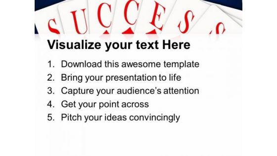 Playing Cards Success Business Concept PowerPoint Templates Ppt Backgrounds For Slides 0313