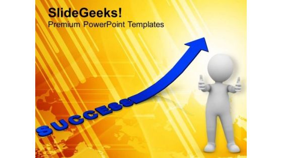 Point Towards The Success Way PowerPoint Templates Ppt Backgrounds For Slides 0613