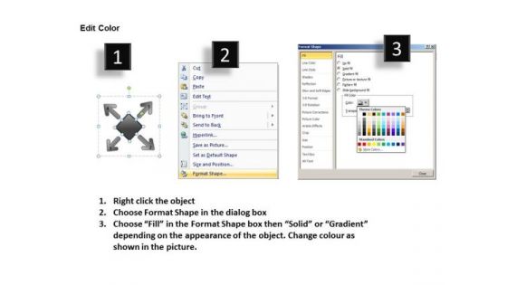 Pointing Different Directions Relative Circular Flow Arrow Process PowerPoint Templates