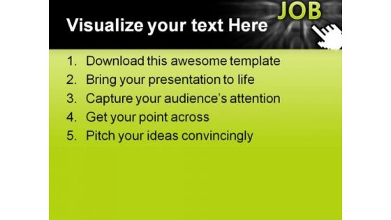 Pointing On Job Business PowerPoint Themes And PowerPoint Slides 0511