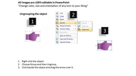 Pointing Representation 3 Steps Ppt Flowchart Tool PowerPoint Templates