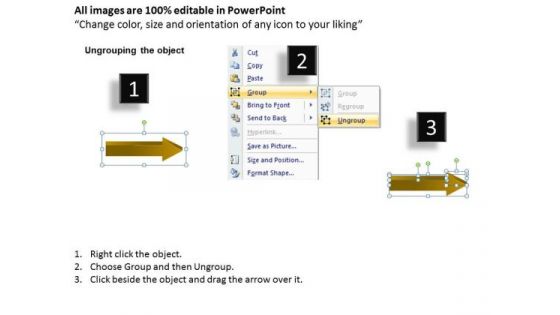 Pointing Right Illustrating Concepts Franchise Business Plan Template PowerPoint Templates