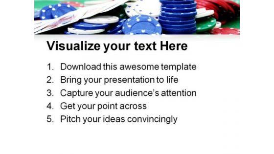 Poker Chips Game PowerPoint Themes And PowerPoint Slides 0811