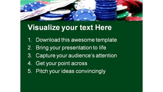 Poker Chips Game PowerPoint Themes And PowerPoint Slides 0811