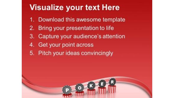 Poker Chips Game Success PowerPoint Templates Ppt Backgrounds For Slides 0413