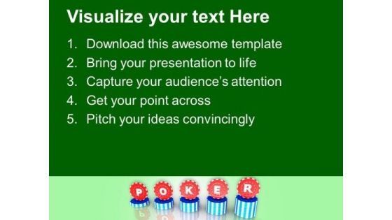 Poker Chips To Present Game PowerPoint Templates Ppt Backgrounds For Slides 0413