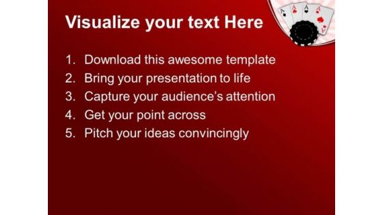 Poker Game With Playing Cards PowerPoint Templates Ppt Backgrounds For Slides 0413
