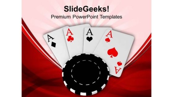 Poker Game With Playing Cards PowerPoint Templates Ppt Backgrounds For Slides 0413