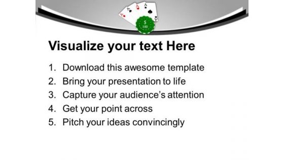Poker Is A Fun Game PowerPoint Templates Ppt Backgrounds For Slides 0613