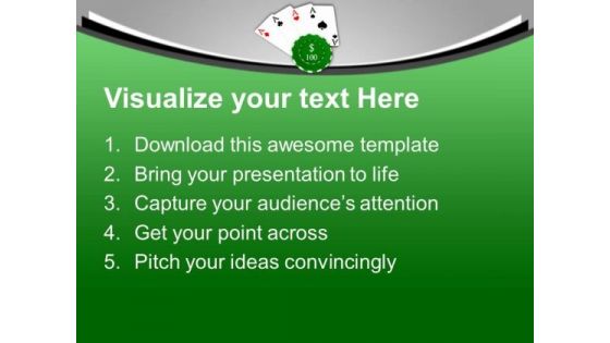 Poker Is A Fun Game PowerPoint Templates Ppt Backgrounds For Slides 0613