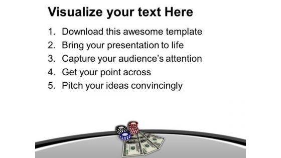 Poker Is The Game Of Money PowerPoint Templates Ppt Backgrounds For Slides 0513