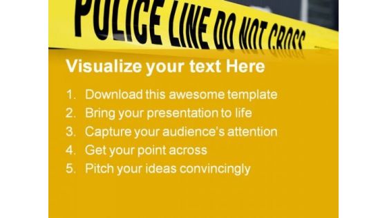 Police Line Security PowerPoint Themes And PowerPoint Slides 0811