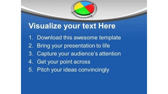 Polygraphic Pie Chart Cross Marketing PowerPoint Templates Ppt Backgrounds For Slides 0213