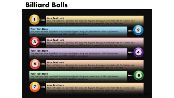 Pool Balls List PowerPoint Ppt Templates