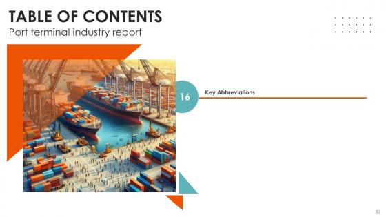 Port Terminal Industry Report Ppt Sample