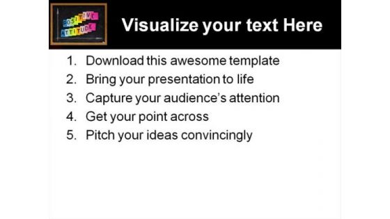 Positive Attitude Business PowerPoint Template 0510