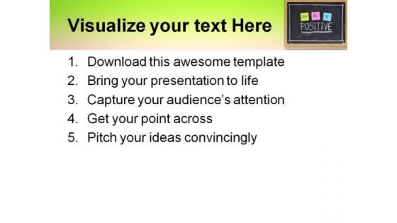 Positive Symbol PowerPoint Template 0910
