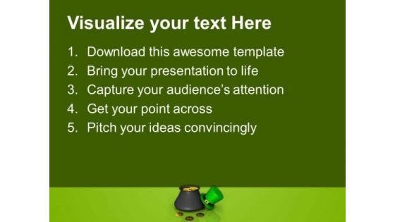 Pot Of Gold For St Patricks Day PowerPoint Templates Ppt Backgrounds For Slides 0213
