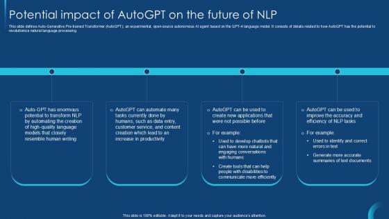 Potential Impact Of AutoGPT On Self Guided GPT 4 PPT Slide CHATGPT SS V