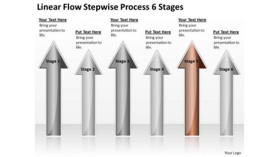 Power Point Arrows Stepwise Process 6 Stages Arrow PowerPoint Templates Backgrounds For Slides