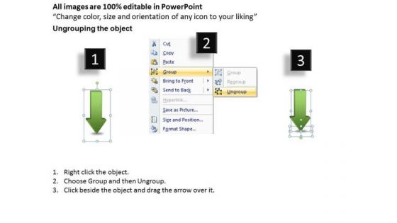 PowerPoint Arrow Stages Marketing Process Templates Backgrounds For Slides