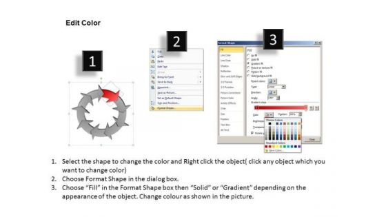 PowerPoint Backgrounds Business Competition Process Circular Arrows Ppt Design