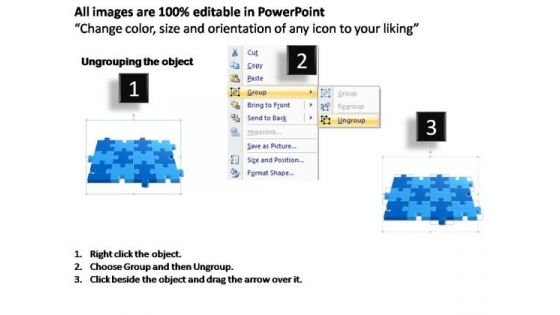 PowerPoint Backgrounds Chart 4x3 Rectangular Jigsaw Puzzle Matrix Ppt Design