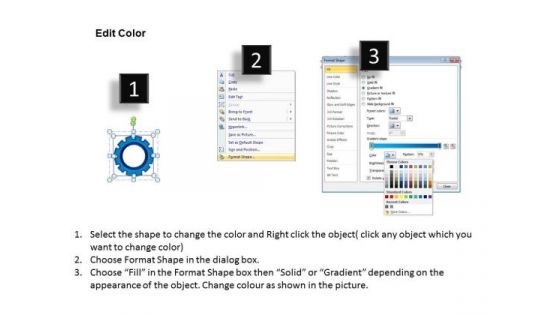 PowerPoint Backgrounds Chart Circular Gears Ppt Slide Designs