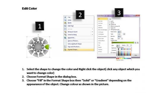 PowerPoint Backgrounds Chart Pie Chart With Arrows Ppt Slide