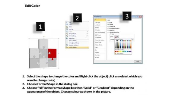 PowerPoint Backgrounds Chart Puzzle Process Ppt Design