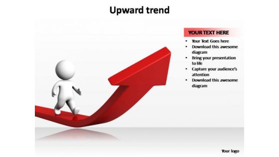 PowerPoint Backgrounds Chart Upward Trend Ppt Theme