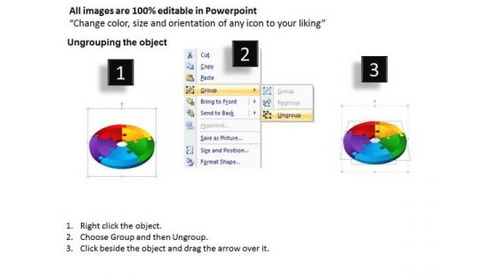 PowerPoint Backgrounds Circle Puzzle Pieces Chart Ppt Slide