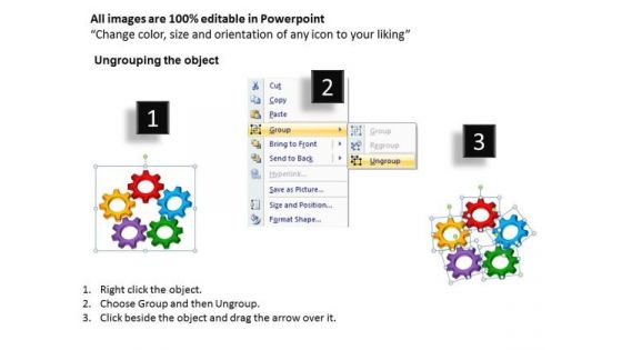 PowerPoint Backgrounds Circular Gears Diagram Ppt Theme