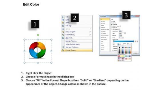 PowerPoint Backgrounds Circular Puzzle Process Editable Ppt Slides