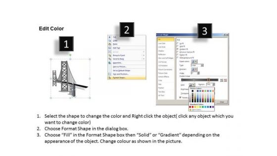 PowerPoint Backgrounds Company Bridge Chart Ppt Slides