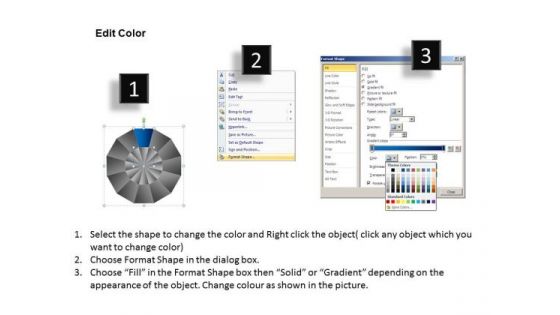 PowerPoint Backgrounds Company Circular Quadrant Ppt Template
