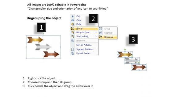 PowerPoint Backgrounds Company Leadership Shiny Arrows Ppt Slides
