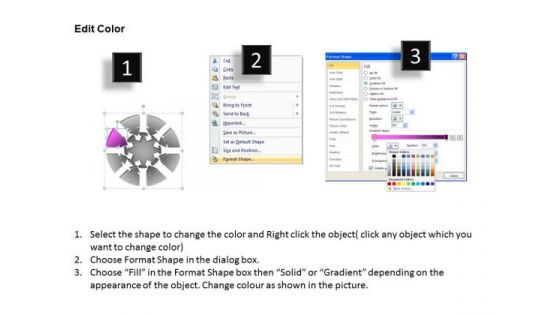 PowerPoint Backgrounds Company Round Chart Ppt Template