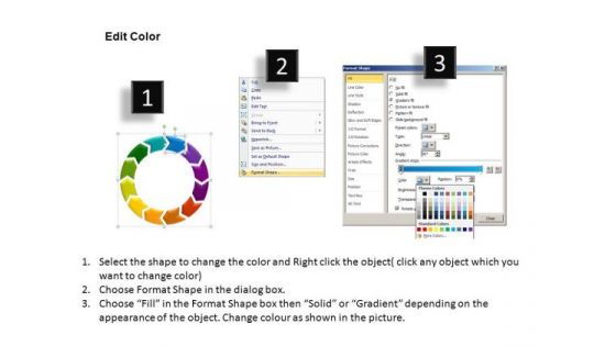 PowerPoint Backgrounds Corporate Strategy Cycle Diagram Ppt Slide Designs
